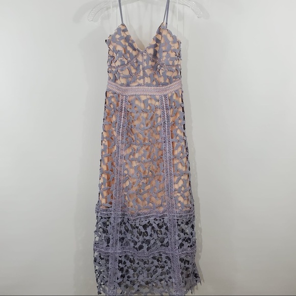 Elliot embroidered peach and lavender dress Sz Xsmall - Picture 2 of 4